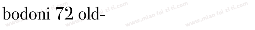 bodoni 72 old字体转换